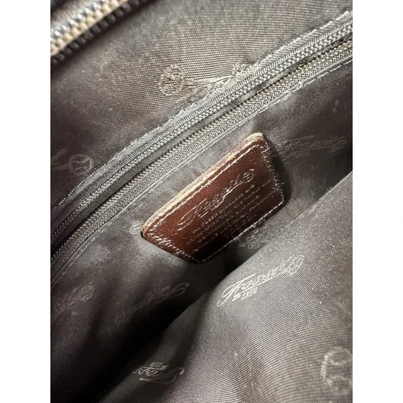 Vintage Fossil 1954 Crossbody Genuine Leather Bag Organizer Dark Brown 75082 - Picture 9 of 16